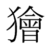 獪的舊字形